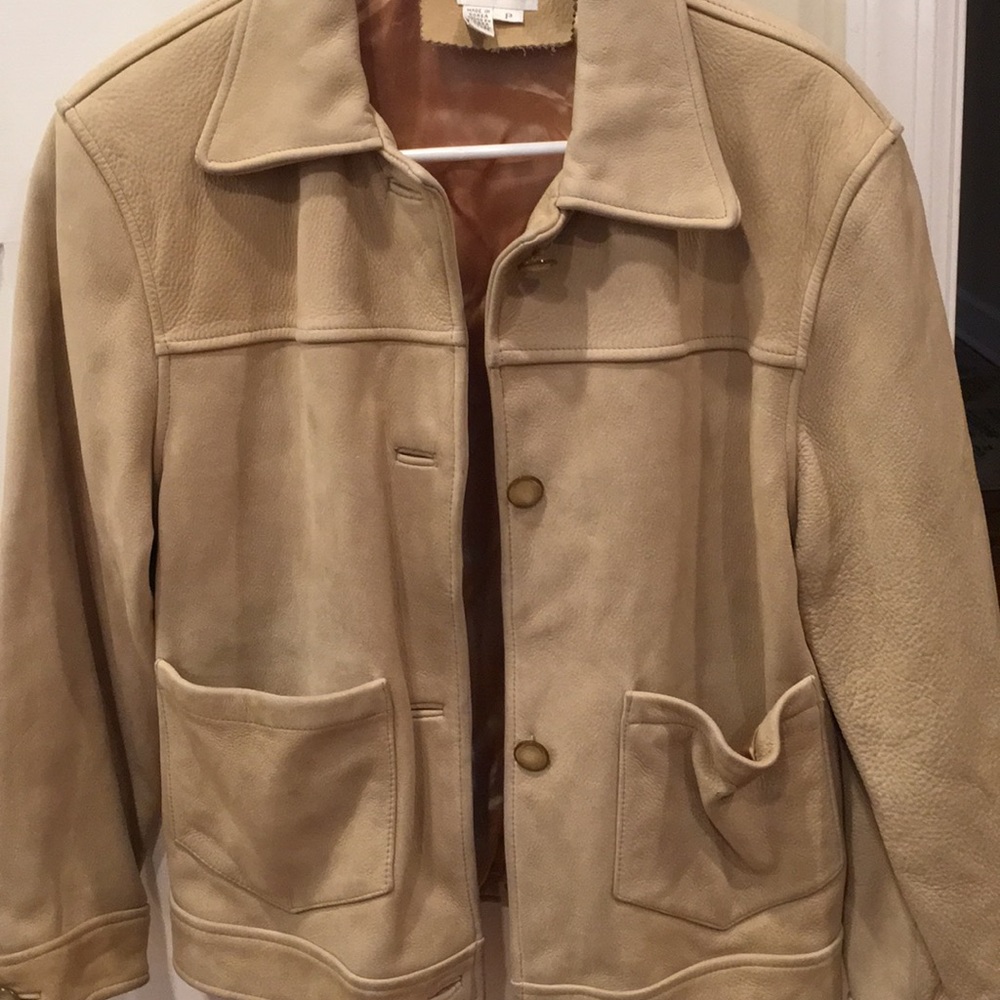 Leather jacket - Neiman Marcus jean jacket style